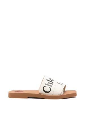 Chlo&eacute; Woody logo-print sandals