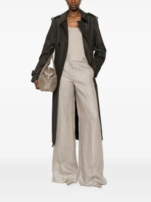 Max Mara Herringbone linen twill trousers
