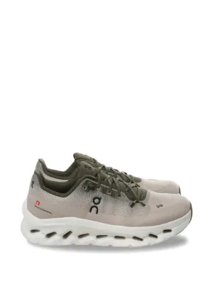 On  lace-up fastening sneakers