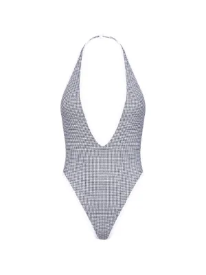 Diesel swimsuit with houndstooth print