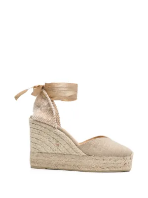 Casta&ntilde;er Chiara ribbon wraparound espadrilles
