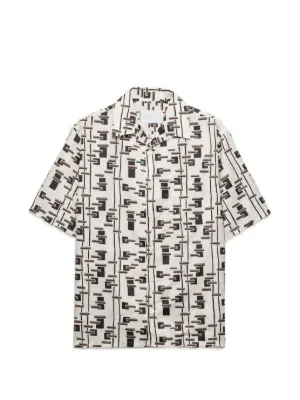 Prada printed cotton blend shirt
