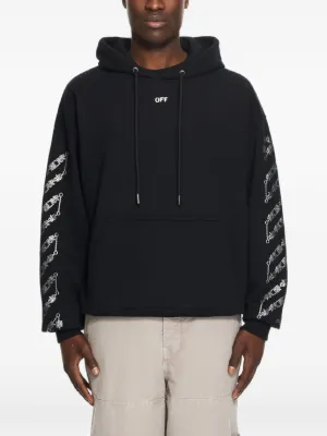 Off-White Chain Arrow Diagonal drawstring hoodie