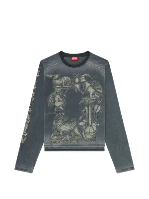 Diesel long-sleeve T-shirt with graphic motif