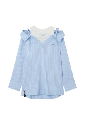 Musium Div. striped tie-straps top