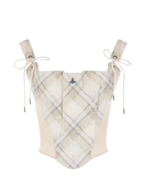 Vivienne Westwood check-print distressed top