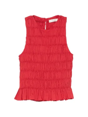 Faithfull Cales smocked peplum top
