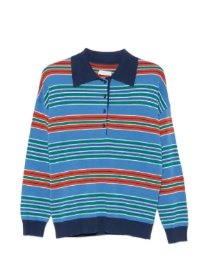 Faithfull striped oversized polo shirt