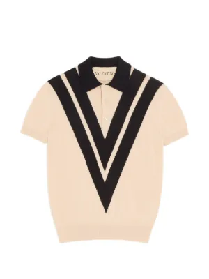 Valentino Garavani  cotton polo shirt with inlaid V
