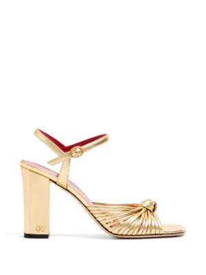 Valentino Garavani Annet laminated nappa sandals 90mm