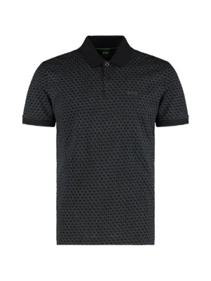 BOSS printed polo shirt in cotton piqué