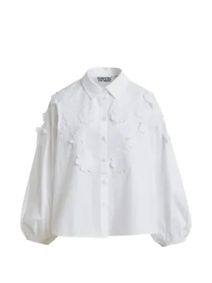 Essentiel Antwerp embroidered balloon-sleeve shirt