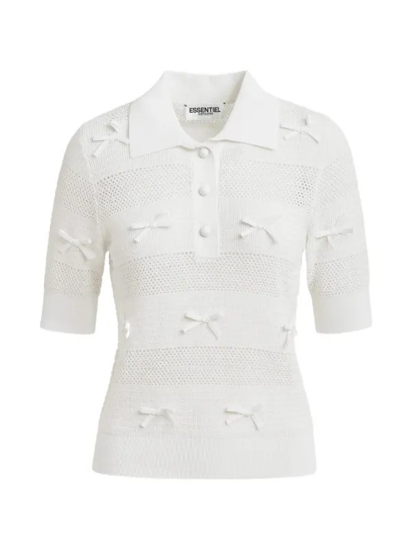 Essentiel Antwerp bow-embellishment polo top