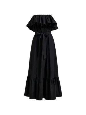 Essentiel Antwerp ruffled belted maxi dress