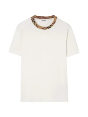 Burberry Check trim cotton T-shirt