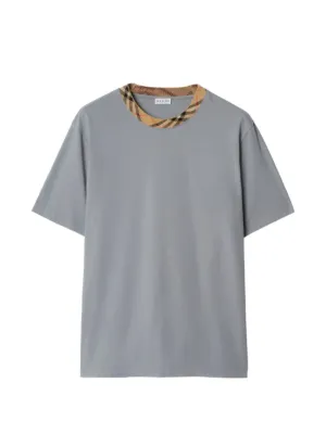 Burberry Check trim cotton T-shirt