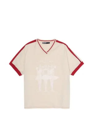 BIMBA Y LOLA  graphic-print V-neck T-shirt