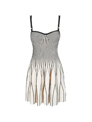 Elisabetta Franchi dress in two-colour knit fabric