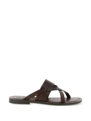 Brunello Cucinelli criss-cross leather sandals