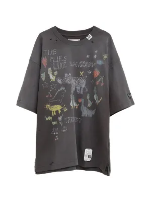 Maison MIHARA YASUHIRO graphic-print distressed T-shirt