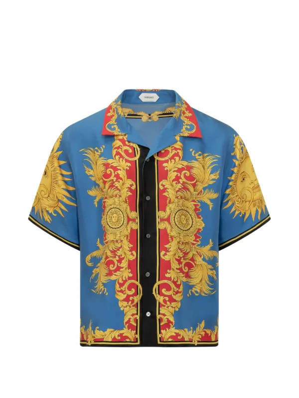 Versace printed silk twill shirt