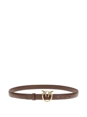 PINKO Love Birds thin leather belt 2cm