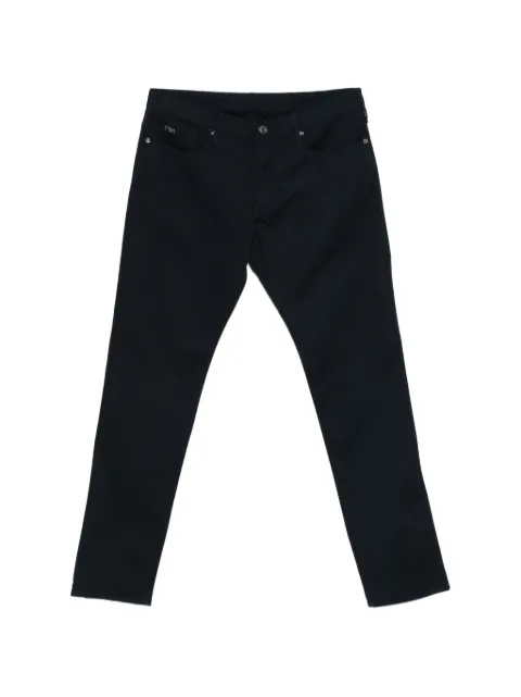 Emporio Armani logo-plaque trousers