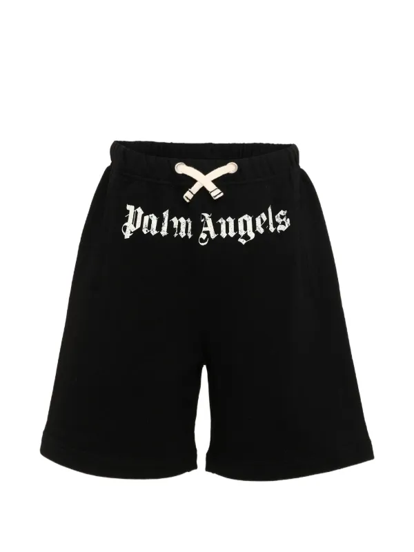 Palm Angels Kids logo-print drawstring shorts
