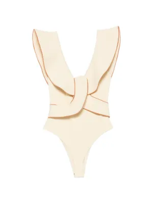 Johanna Ortiz Beaches crinkle ruffled-detail swimsuit
