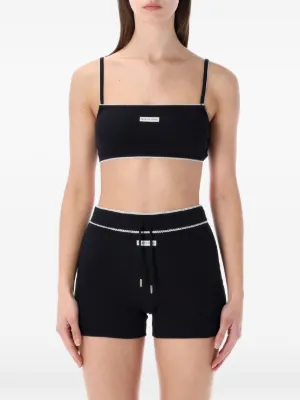 Marine Serre logo-patch cropped top
