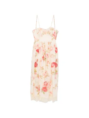 ZIMMERMANN Roselight Picnic floral-print linen midi dress