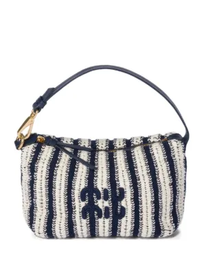 Miu Miu crochet and leather pouch