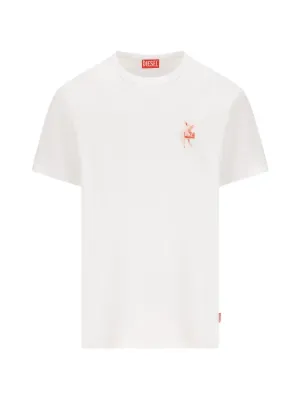 Diesel T-shirt with pig and logo print