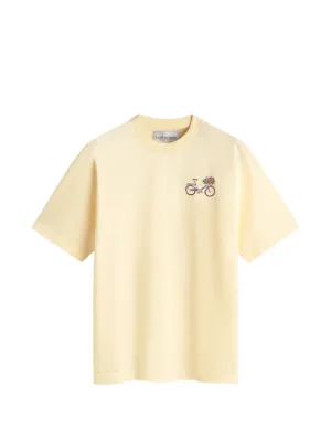 LES H&Eacute;RITIERS bike-print T-shirt