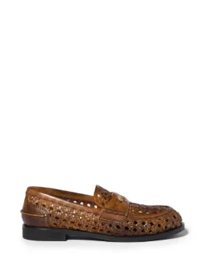Miu Miu woven leather loafers