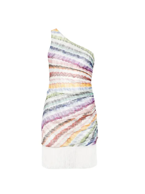 Missoni fringed zigzag-print mini dress