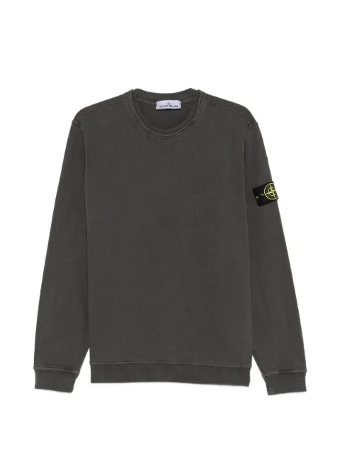 Stone Island logo-patch crew-neck sweatshirt
