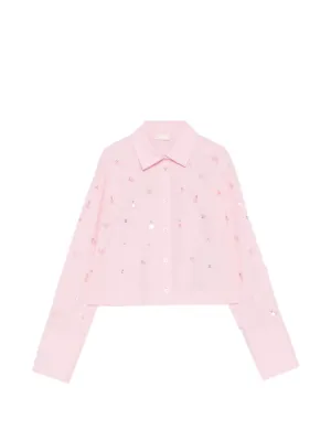 LIU JO boxy shirt with bejewelled embellishment