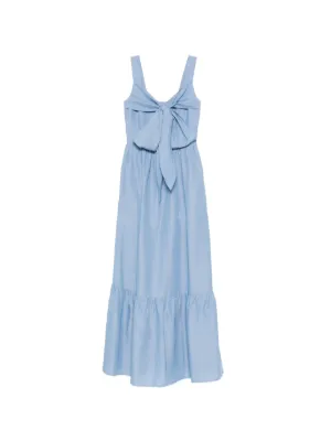 LIU JO long linen-blend dress