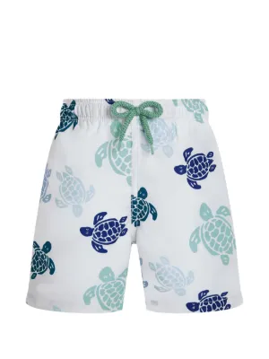 Vilebrequin Kids elasticated-waistband turtle-print swim shorts