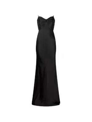 Elisabetta Franchi Red Carpet dress in satin fabric
