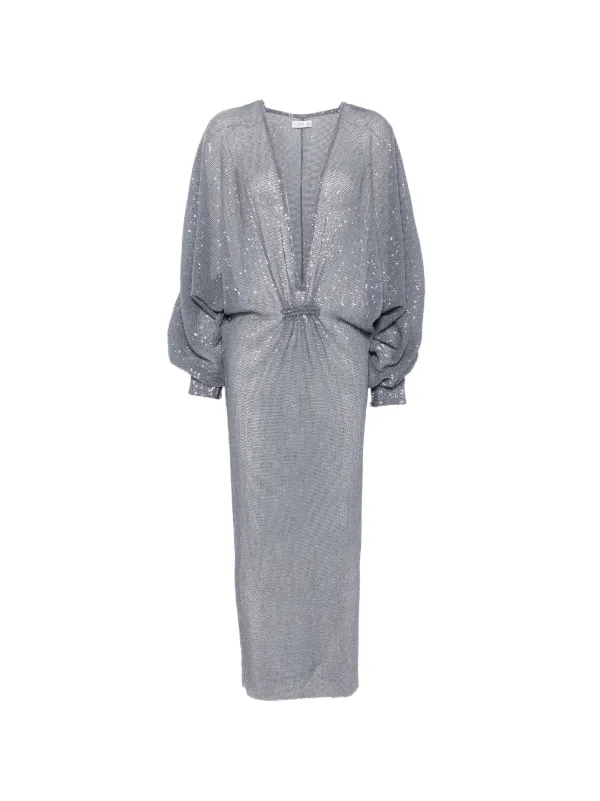 L'ID&Eacute;E Experimental sequin-embellished maxi dress