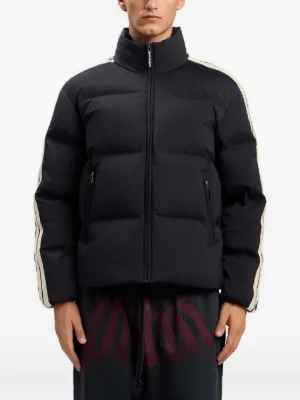 Palm Angels logo-detail stripe puffer jacket