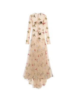 Blumarine butterfly-embroidered maxi dress