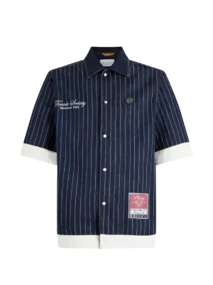Philipp Plein shortsleeve denim overshirt tennis