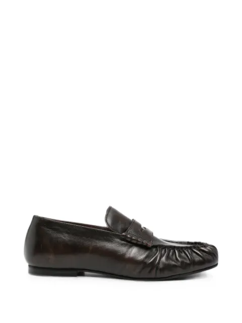ALOHAS gathered penny-slot loafers