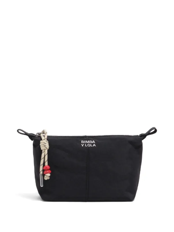BIMBA Y LOLA  graphite nylon Trapecio make-up case