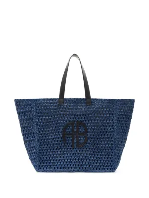 ANINE BING large Rio logo-appliqu&eacute; tote bag