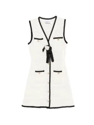 Self-Portrait bow-detail mini dress