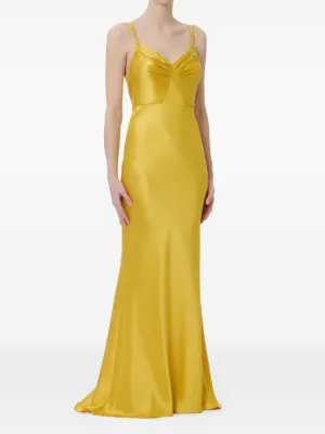 Elisabetta Franchi Red Carpet dress in satin fabric